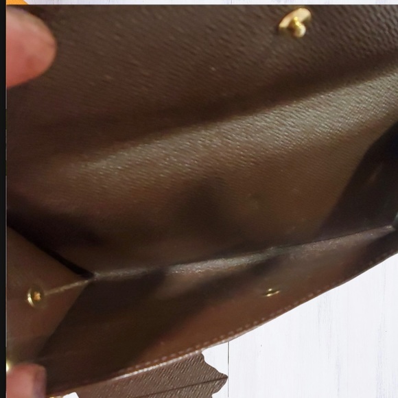 💯 % AUTHENTIC LUIS VUITTON DAMIER EBENE WALLET - Picture 15 of 16